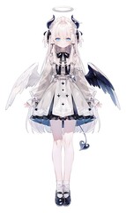 little girl with wings, generation AI 