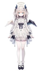 little girl with wings, generation AI 