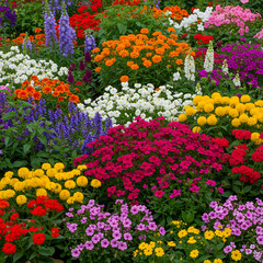 Lots of food for insects with a variety of flowers in the garden.