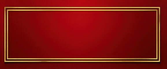 Elegant red background with golden border, perfect for framing text or images. This vector illustration adds touch of sophistication and warmth to any design project