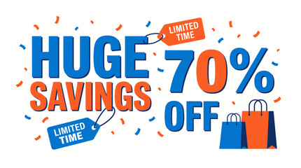 Huge Savings of 70% Off on Products in Vibrant Shopping Environment