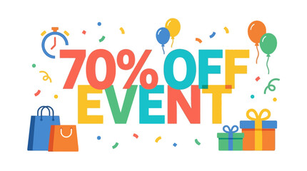 Colorful Promotions and Festive Atmosphere