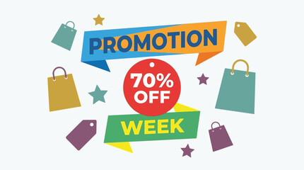 70% Off Shopping Week in Colorful Graphic Design!