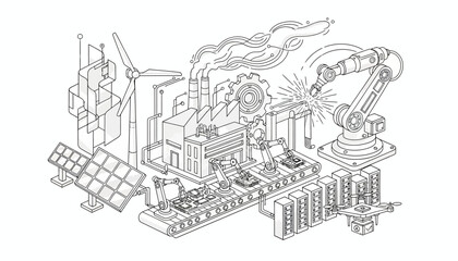 Renewable Energy Manufacturing in a Modern Factory Setting