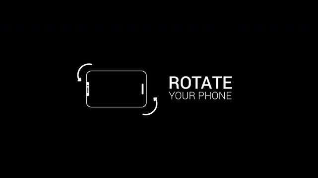 Rotate your phone screen display to check visibility and responsiveness with contrasting dark backgrounds in mobile app development or design.
