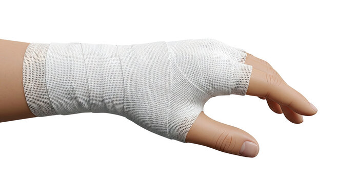 Hand with Medical Bandage