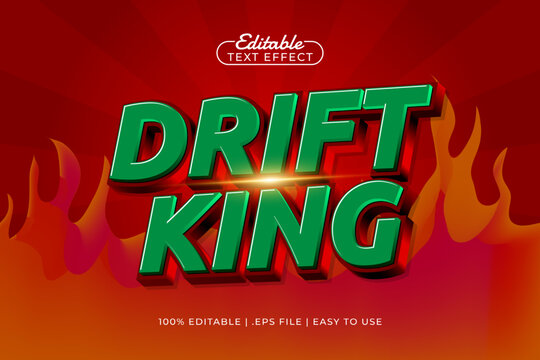 Drift King Editable Text Effect - Fast Motion Bold Typography for Racing and Action Design