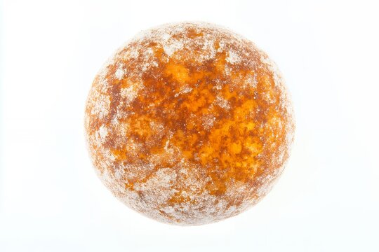 A single canadian timbit donut hole isolated on a white background