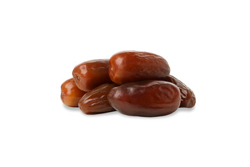 Delicious dates served as a sweet snack for Ramadan, isolated, PNG