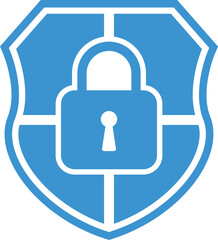 Digital security with shield lock icon. Representing data protection and network safety