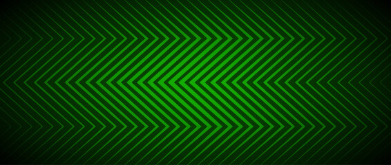 Obraz premium Deep green zig zag line background. Modern abstract chevron pattern wallpaper. Masculine game or sport arrow texture. Dark zigzag backdrop for flyer, banner, poster, cover, presentation. Vector