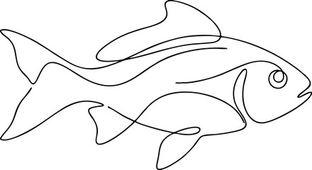 Fototapeta premium Minimalist Marine Animal Vector Illustration