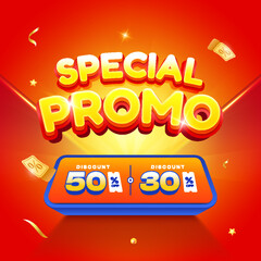 Special Promo Shopping Discount Banner Template