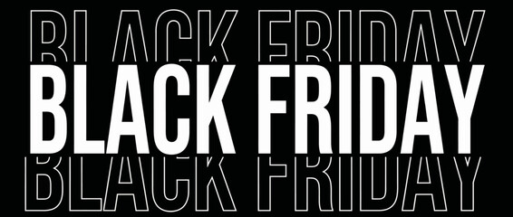 Obraz premium Bold Black Friday sale promotion design on dark background 