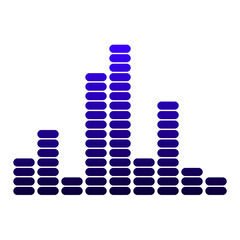 Colorful Audio Equalizer Bar Vector Illustration