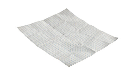 Naklejka premium Crumpled White Paper Sheet Isolated on White Background.