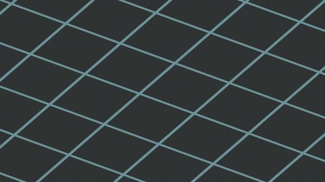 Abstract dark background featuring a repeating pattern of light blue diagonal grid lines.