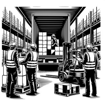 Truck Loading Zone Workers