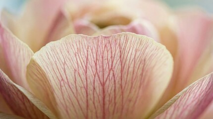 Close-up of pink lotus flower petals, delicate texture, natural lighting, soft focus, floral beauty