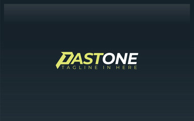 Obraz premium Letter P formed number one in simple and modern shape