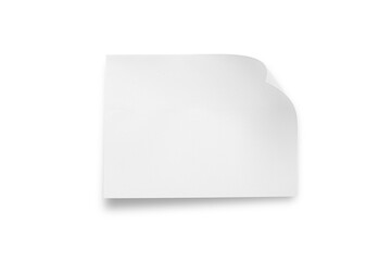 Paper note reminder. Post it note paper. White paper for notes isolated on background.