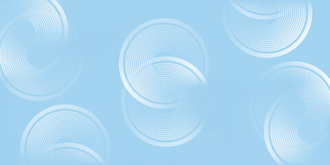 Design minimalist banner background, pastel colorful, blue and white art geometric