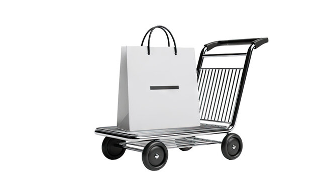 Shopping Bag in a Shopping Cart