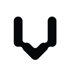 Obraz premium Alphabet V molecule icon logo eps