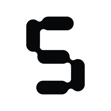 Number 5  molecule icon logo eps