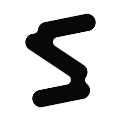 Alphabet S molecule icon logo eps