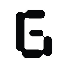 Alphabet G molecule icon logo eps