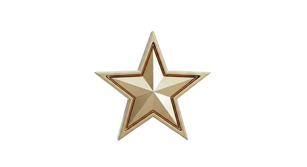 Obraz premium Golden Five-Pointed Star Badge