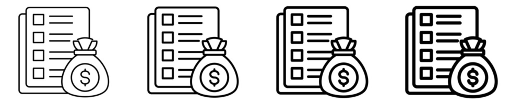 Budget Planning  Icon Set Different Style Collection