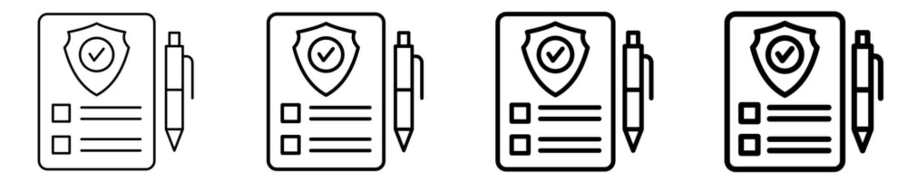 Policy Enforcement  Icon Set Different Style Collection