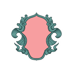 hand drawn frame or border victorian style illustrations