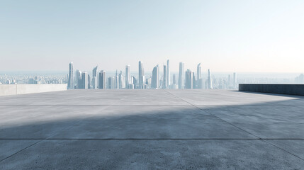 Fototapeta premium City Skyline View from Rooftop