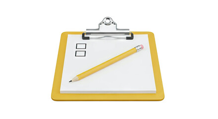 Clipboard with Checklist and Pencil