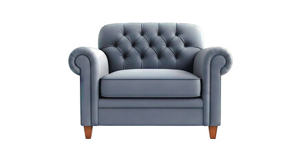 Deep Blue Tufted Armchair