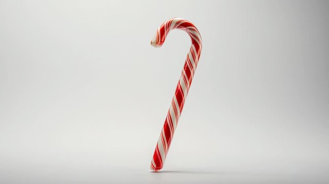 Festive Candy Cane Delight: Red and White Striped Christmas Sweetness on Display
