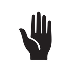 Obraz premium Creative Hand Silhouette with Separated Palm Elements – Connection and Organic Growth Icon