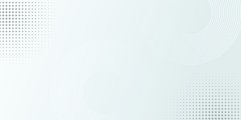 White abstract background. Modern circle lines pattern. Futuristic concept. Minimal geometric design.