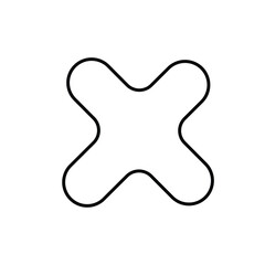 Obraz premium Molecule X Alphabet Letter Outline Line Vector Logo Identity EPS