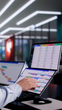 Manager Orchestrating Project Timelines Using Gantt Chart Software