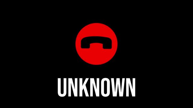 Animation of an icon of a stranger and the hang-up call sign