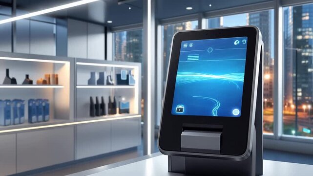 Secure payment transaction with contactless technology in a modern store