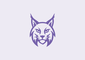 Simple modern lynx logo symbolizing sharp vision, elegance, and wild nature. © PULO