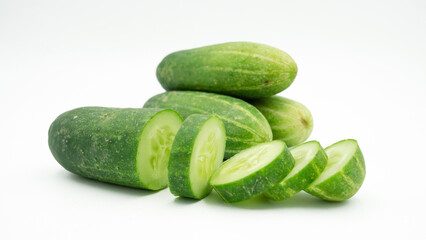 Cucumber isolated on white background