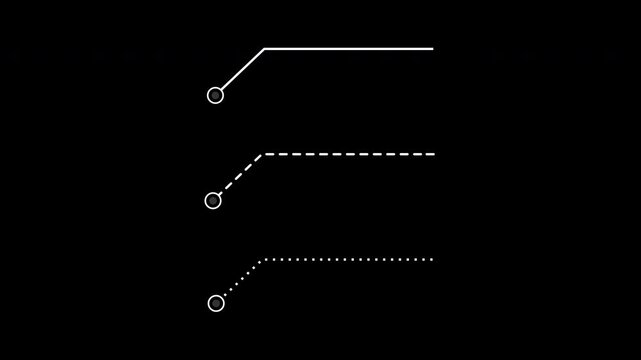 Callout animation on black background, frame element. HUD callout text animation