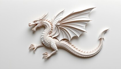 Fototapeta premium An intricately crafted three dimensional sculpture of a dragon