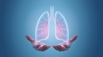 hands holding lung paper craft, world tuberculosis day, world no tobacco day, lung cancer, Pulmonary hypertension concept